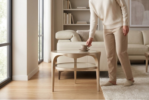 Salon Okrągłe Noble Art Nowoczesny Luksus Stolik Design Meble stolik kawowy