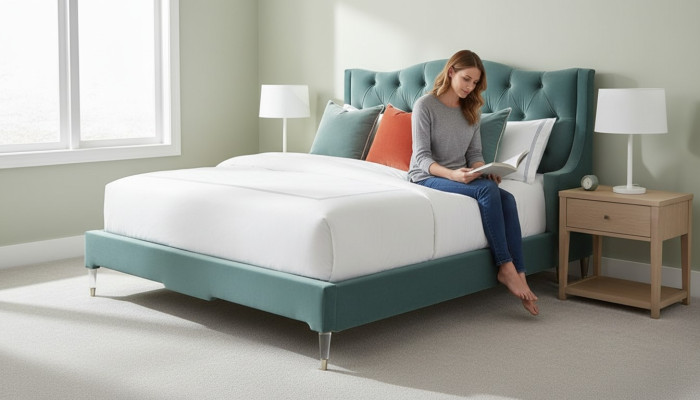 łóżko Chesterfield Sleep Pokój Skóra Łóżko Podkładka Design Luxury Double Hotel