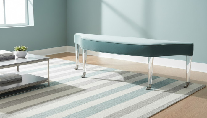 Stołek Pokój Podkładka Włókienniczy Materiał Nowoczesny Stołek Design Ławki Living Ławka do spania