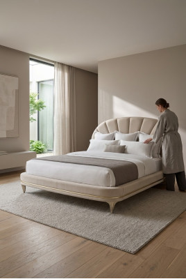 Luksusowe łóżko Hotel Royal Meble Material bed Design Meble Łóżko tapicerowane Rama