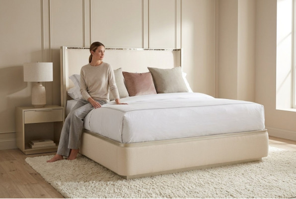 Łóżko 180x200 cm Włókienniczy Hotel Luxury Podkładka Siedziba Material Design Łóżko Sypialnia