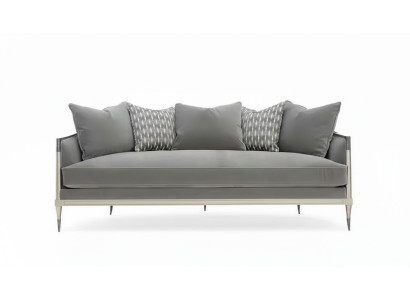 Salon Material Kanapa Sofa 3 miejsce do siedzenia Designerskie Kanapy Kanapa Szara Włókienniczy Podkładka