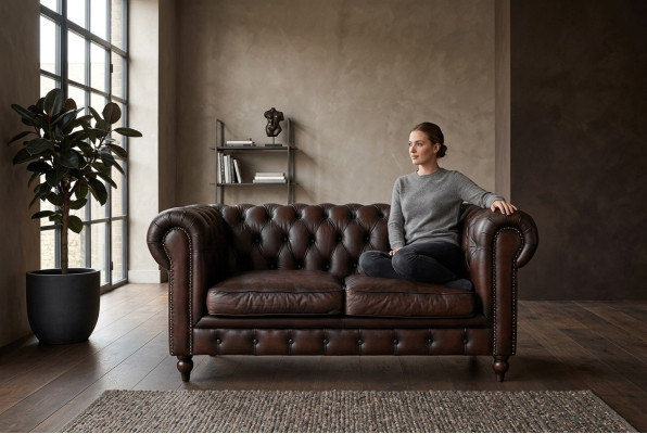 Chesterfield Sofa 2 miejsce do siedzenia Zestaw Design Sofy Podkładka Couchen Couch Luxury Meble