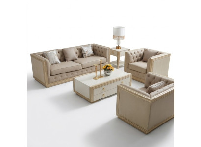 Salon Tabela Drewno Design stoły Nowoczesny stolik kawowy Stolik Sofa Meble