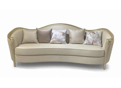 Luksusowa Sofa Meble Sofy do Salonu 3 miejsce do siedzenia Kanapa Prawdziwe drewno W Stylu Włoskim Nowość