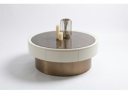 Design Metal Drewno Złota Sofa Salon stoły Boczne Okrągły Tabela stolik kawowy