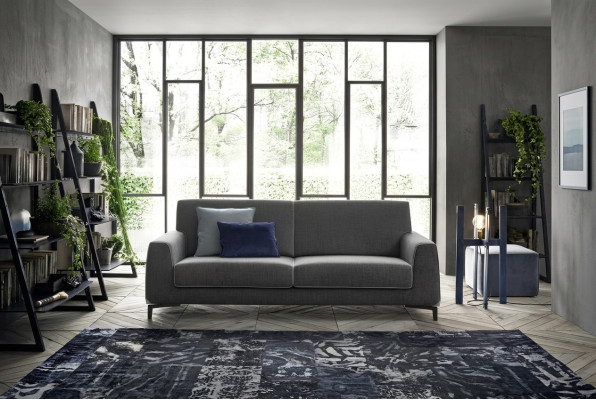 Design Szara Sofa 3 miejsce do siedzenia Nowoczesna Materiałowa Sofa Podkładka Sofy Luksusowe alfitalia