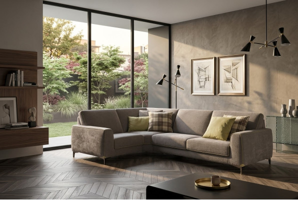 Narożnik Włoski Sofa Kanapa Sofy Narożnik Ustawić Meble Materiał Włókienniczy