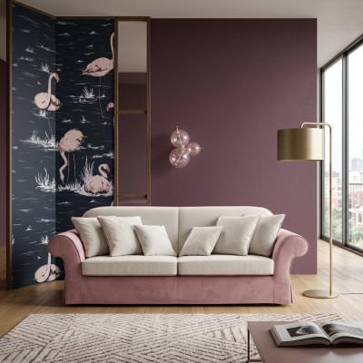 Klasyczne Meble tapicerowane Sofy Design Luksusowa Kanapa Sofa Włókienniczy Sofy Różowe 3 miejsce do siedzenia