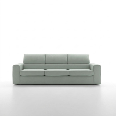 Sofa Modern Luxury Design 3 miejsce do siedzenia Meble Podkładka Light Green Włókienniczy Drewno alfitalia