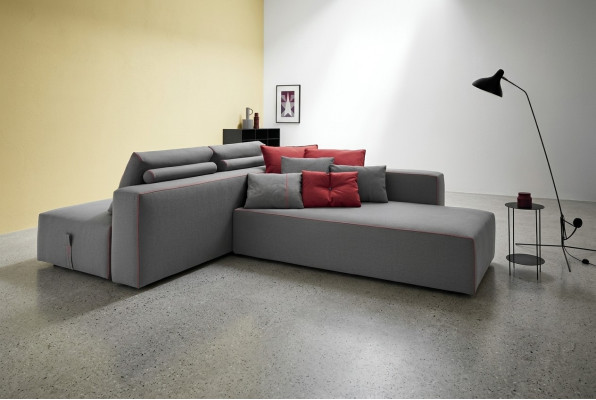 Sofa L-Shape Włókienniczy Kanapa Narożnik tapicerowana Siedziba sofa salonowa nowoczesna alfitalia