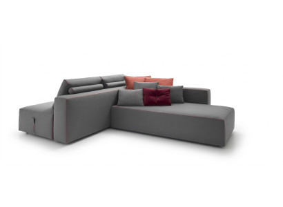 Sofa L-Shape Włókienniczy Kanapa Narożnik tapicerowana Siedziba sofa salonowa nowoczesna alfitalia