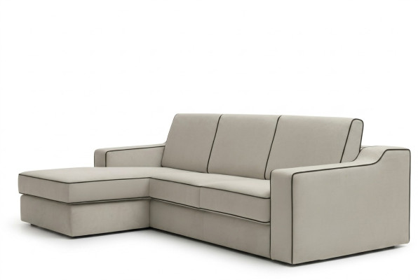 Design Włókienniczy Modern Couch Luxury Narożnikowa kanapa Meble w kształcie litery L Podkładka Beige alfitalia