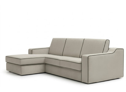 Design Włókienniczy Modern Couch Luxury Narożnikowa kanapa Meble w kształcie litery L Podkładka Beige alfitalia