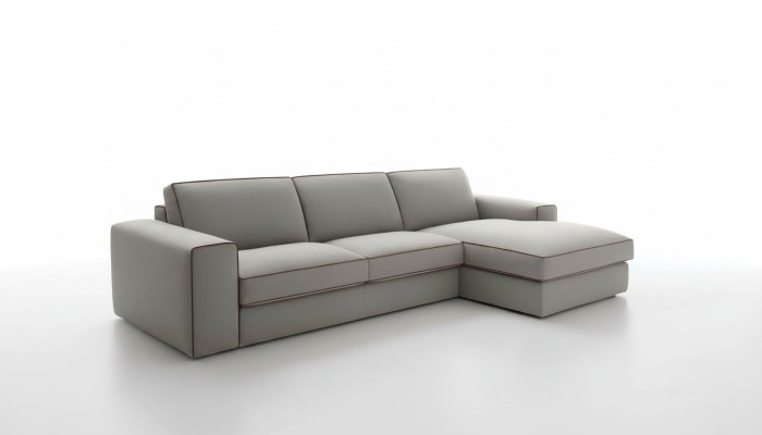 Materiałowa kanapa w kształcie litery L Żywy krajobraz Narożnikowa kanapa Sofa Modern Design Focus alfitalia