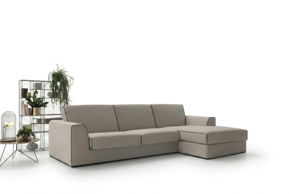 Szara Kanapa Żywy krajobraz Materiał Narożnik Sofa Design Włókienniczy Sofa L-Shape alfitalia Nowość
