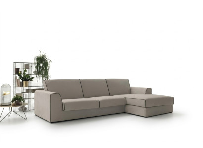 Szara Kanapa Żywy krajobraz Materiał Narożnik Sofa Design Włókienniczy Sofa L-Shape alfitalia Nowość