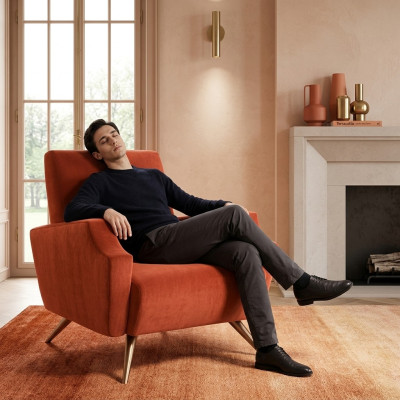 TV Krzesło Podkładka Kanapa Material Design Relaks Club Fotel Lounge Sofa 1 miejsce do siedzenia