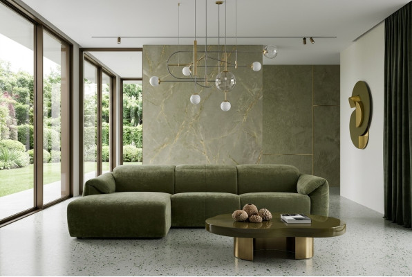 Sofy Sofa tekstylna Sofa Żywy krajobraz Sofa Siedziba Esk Narożnikowa kanapa L-shape Włochy Nowa