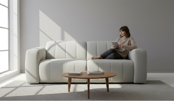 Sofy Pokój Meble Szary Siedziba Sofa Trzyosobowa Podkładka Design Sofa Nowoczesna 3-osobowa