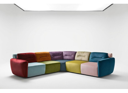 Narożnikowa kanapa Włókienniczy Narożnik Żywy krajobraz Design Narożnikowa kanapa Sofa Kanapa Włochy Alfitalia