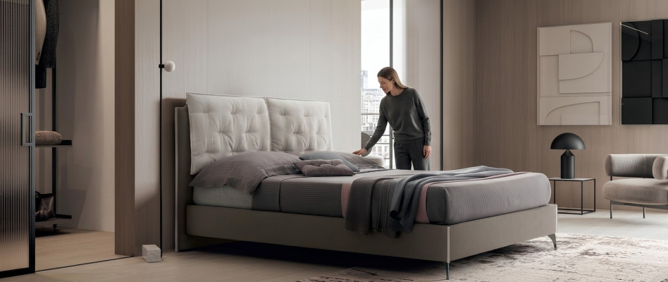 Projektant Łóżko Sypialnia łóżka Włókiennicze Hotel Luxury Materiał Podkładka Siedziba Włochy