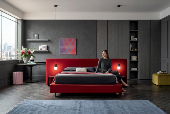 Design Luksusowe podwójne łóżko hotelowe Materiał Luksusowa Sypialnia Łóżko Włochy Meble Nowość