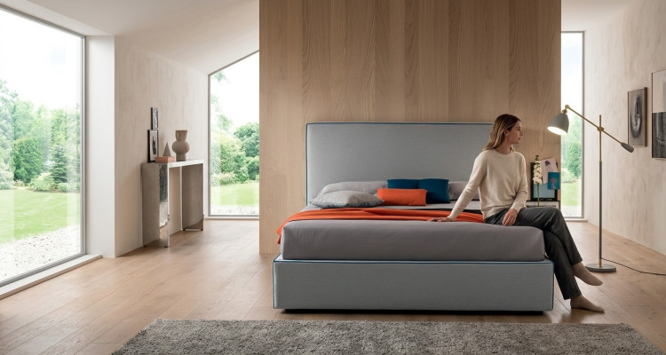 Luksusowe łóżko Włókienniczy Hotel Podkładka Siedziba Włókienniczy Włochy Designerskie Łóżko Sypialnia