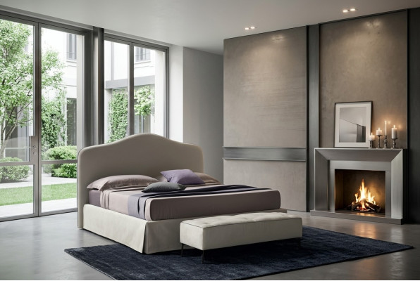 łóżko Hotel Design Włókienniczy Łóżko Double Włochy Rama łóżka Luxury Sypialnia