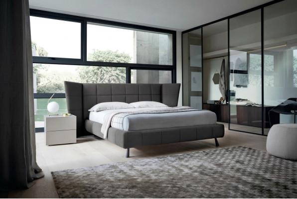 Luksusowe łóżko Design 160 x 200cm Dubai Double Hotel Drewno Sypialnia Łóżko