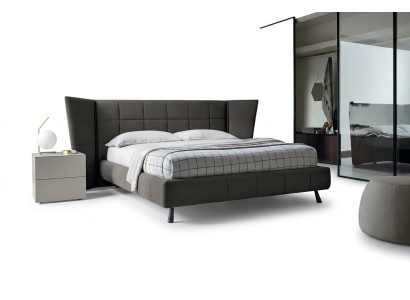 Luksusowe łóżko Design 160 x 200cm Dubai Double Hotel Drewno Sypialnia Łóżko