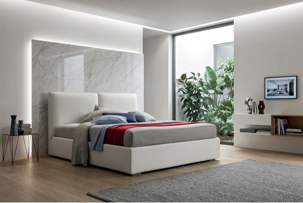 Podkładka do łóżka podwójnego Drewno Design Luksusowe łóżko Sypialnia Włoskie Włókienniczy