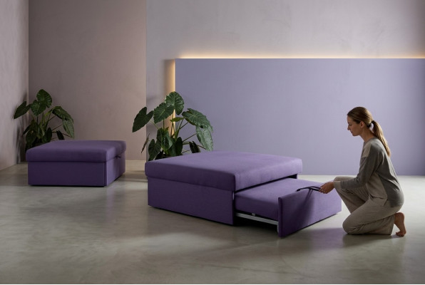 Stołek Design Podkładka Podnóżek Ottoman Siedziba Włókienniczy Chaise Club Lounge Pufa