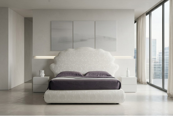 Luksusowe Włochy Design Meble Sypialnia Podwójne łóżko 160x200cm Meble z drewna tekstylnego