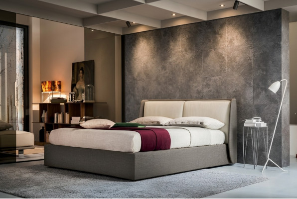 Łóżko Włókiennicze Podkładka Sypialnia 180x200 Design Podwójne łóżko Skórzane Łóżko Łóżko Nowość