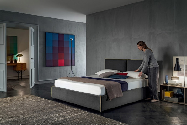Luksusowa Podkładka Siedziba Materiał Design Łóżko Sypialnia łóżka 180x200 cm Włókienniczy Hotel