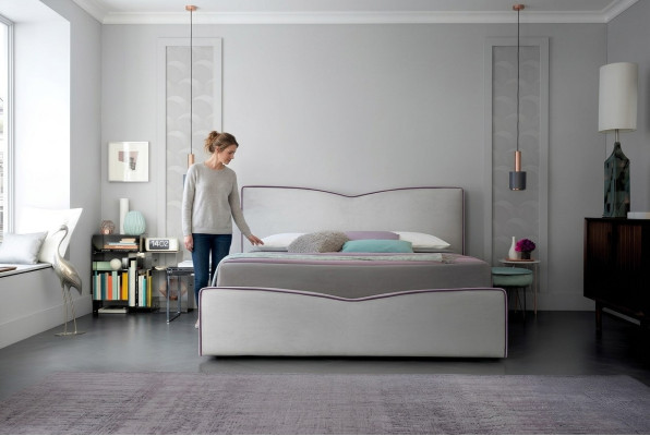 Podwójne łóżko 200x200cm Designerskie Łóżko Podwójne łóżka New Modern Hotel Skóra Materiał