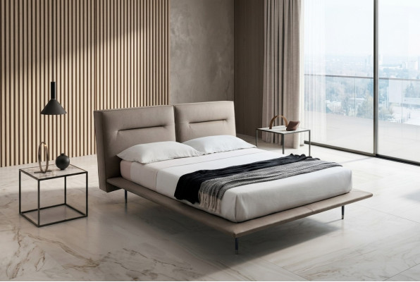Design Drewno tekstylne skórzane łóżko 200x200cm Łóżko Sypialnia Łóżko hotelowe podwójne