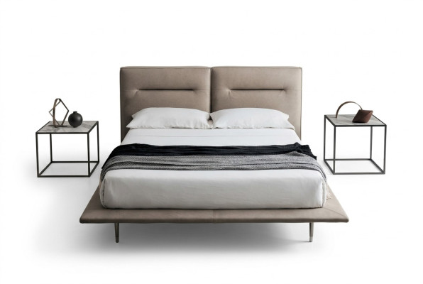 Design Drewno tekstylne skórzane łóżko 200x200cm Łóżko Sypialnia Łóżko hotelowe podwójne