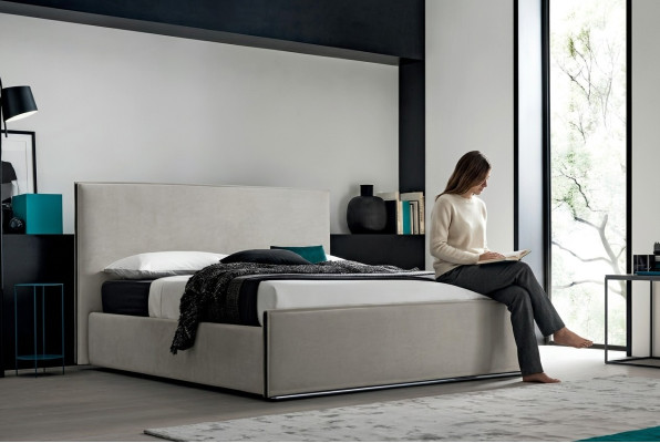 Italian Meble Design Łóżko Sypialnia łóżko Skóra Hotel Luxury Podkładka Nowość