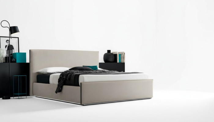 Italian Meble Design Łóżko Sypialnia łóżko Skóra Hotel Luxury Podkładka Nowość