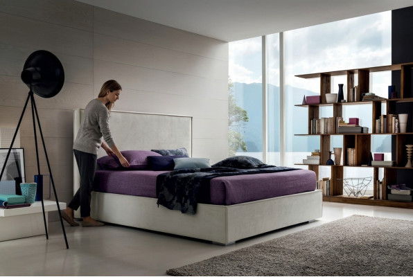 Łóżko 180x200 Sypialnia Małżeństwo Luksusowe łóżka hotelowe Double Łóżko Design Drewno Modern