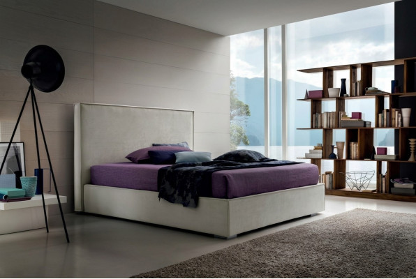 Łóżko 180x200 Sypialnia Małżeństwo Luksusowe łóżka hotelowe Double Łóżko Design Drewno Modern
