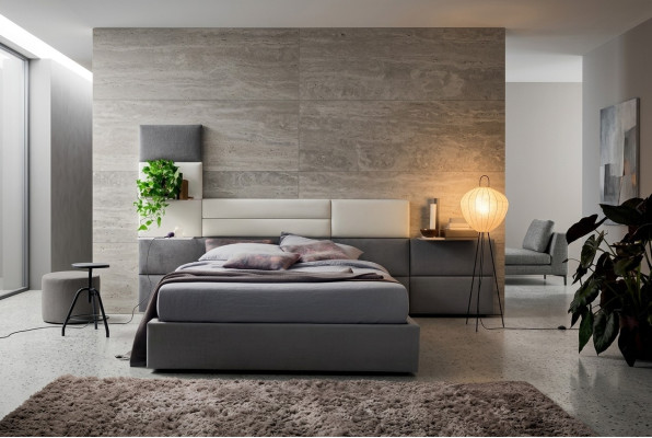 Dwuosobowe łóżko Hotelowe Małżeństwo 180x200cm Sleep Pokój Drewno Luksusowe Design Łóżko Podkładka