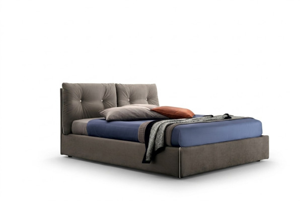 Łóżko podwójne Drewno Design 180x200cm Nowe Luksusowe Łóżko Sypialnia Włókienniczy Podkładka