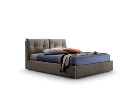 Łóżko podwójne Drewno Design 180x200cm Nowe Luksusowe Łóżko Sypialnia Włókienniczy Podkładka