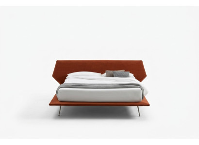 Podwójne łóżko Design Podkładka Sypialnia 200x200cm Nowoczesne Drewno Łóżko Włochy