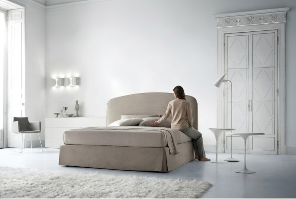 Łóżko Podkładka luksusowe podwójne łóżko hotelowe łóżko małżeńskie 180x200cm Włochy Meble skóra tekstylna