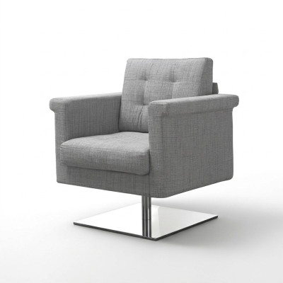 Design Couch Lounge Włókienniczy miejsce do siedzenia Szare Meble Jednomiejscowe Fotel Materiał Relaks Siedziba
