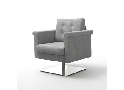 Design Couch Lounge Włókienniczy miejsce do siedzenia Szare Meble Jednomiejscowe Fotel Materiał Relaks Siedziba